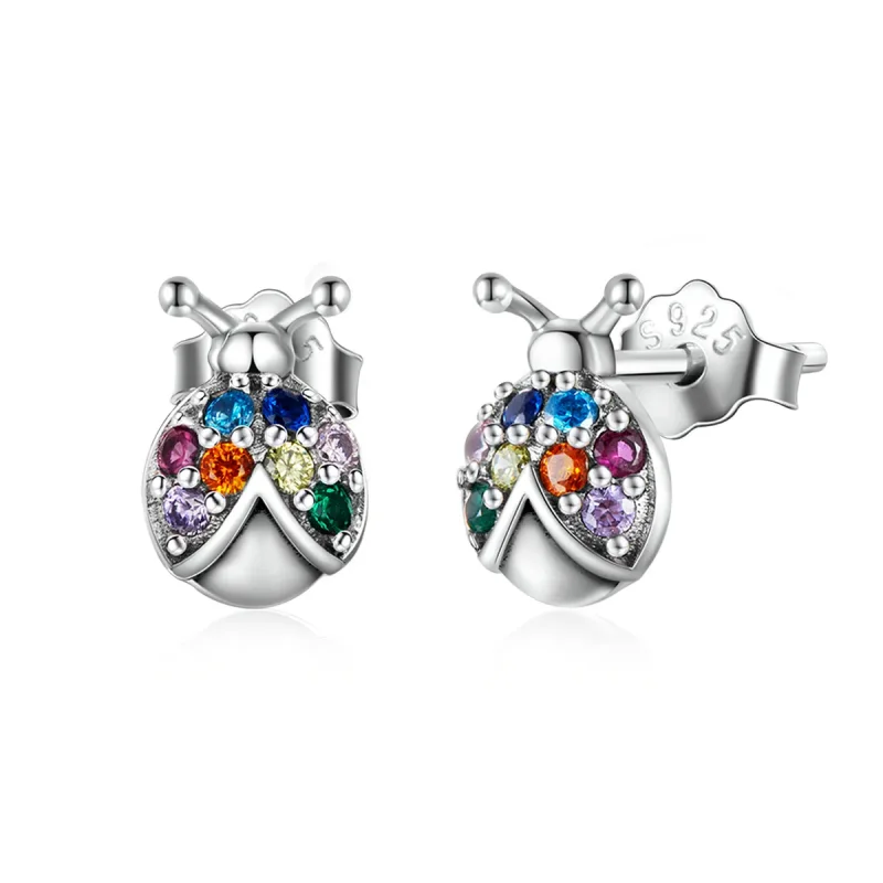 (image for) PANDORA Style Colorful Beetle Stud Earrings - BSE560 - Product Image
