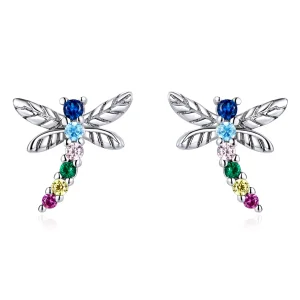 (image for) PANDORA Style Colorful Dragonfly Stud Earrings - BSE515