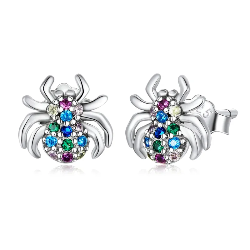 (image for) PANDORA Style Colorful Spider Stud Earrings - BSE561 - Product Image