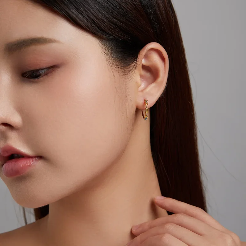 (image for) PANDORA Style Colorful Zircon Stud Earrings - SCE1211 - View 6