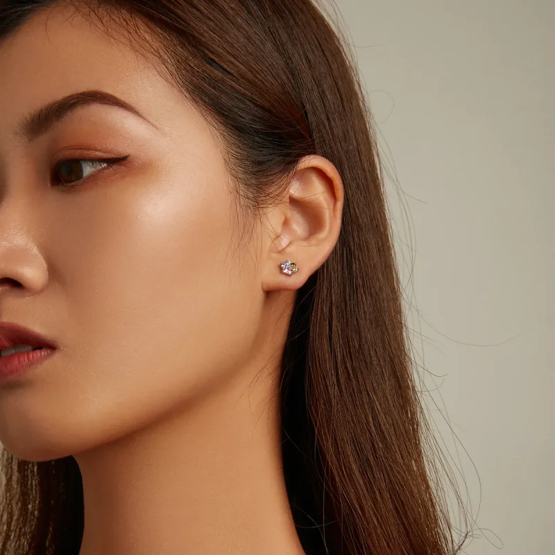 (image for) PANDORA Style Colorful Zirconium Cute Claws Stud Earrings - SCE1334 - View 7