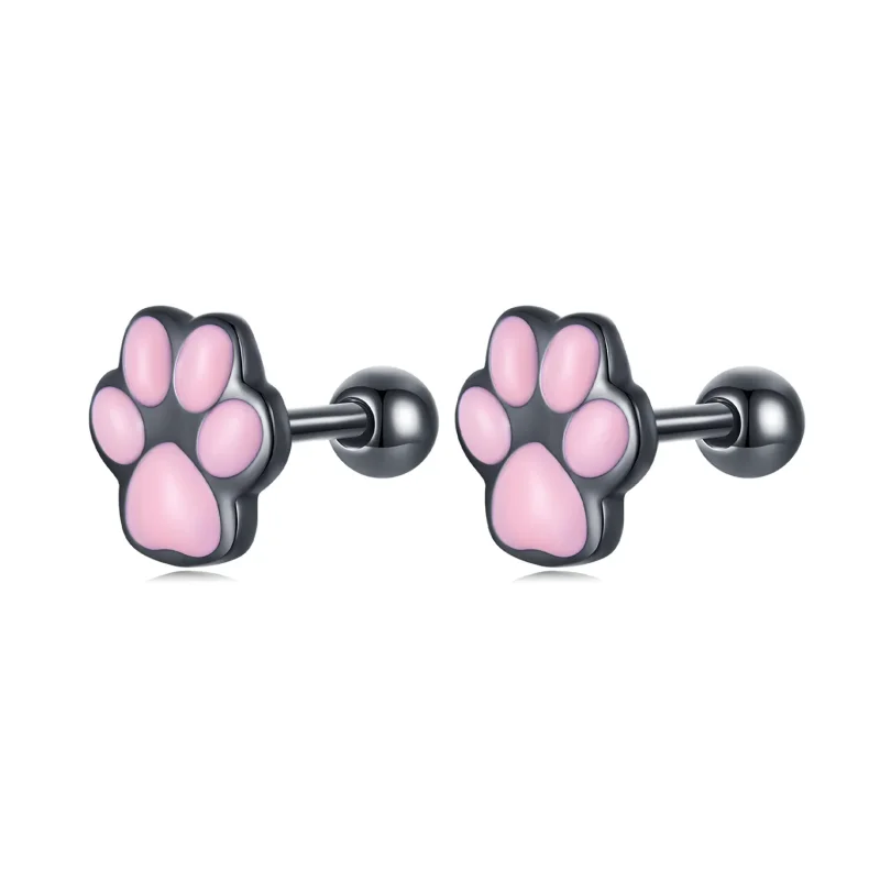 (image for) PANDORA Style Cute Cat Paw Stud Earrings - SCE1516 - Product Image