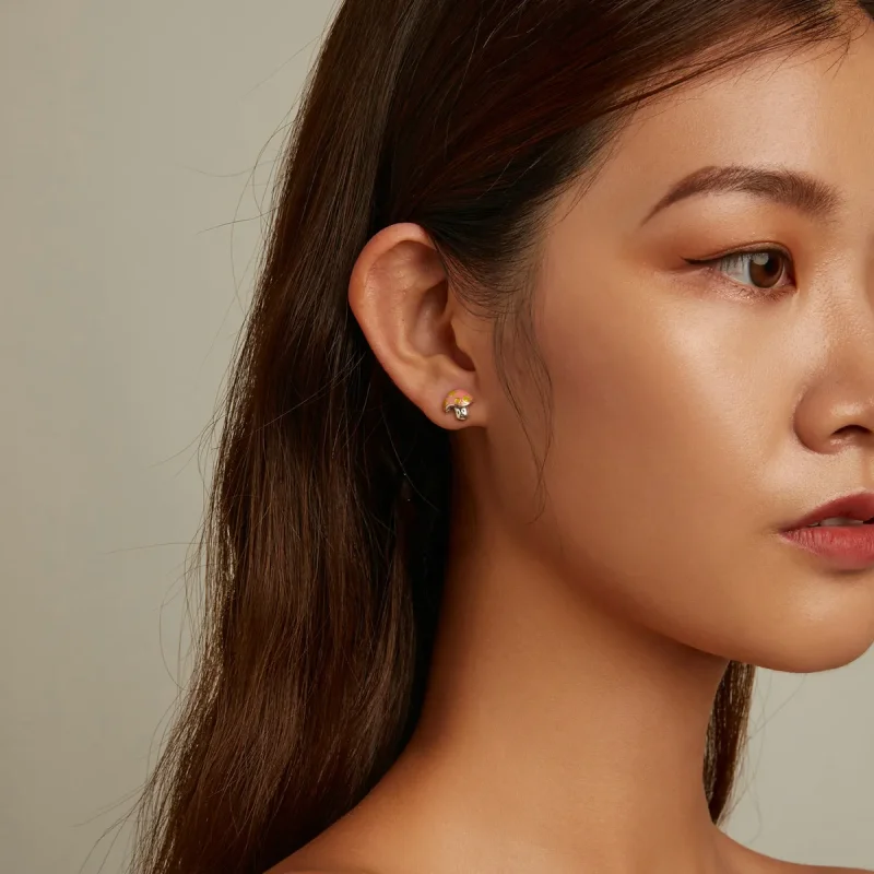 (image for) PANDORA Style Cute Little Mushroom Stud Earrings - SCE1336 - View 5