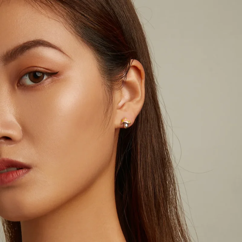 (image for) PANDORA Style Cute Little Mushroom Stud Earrings - SCE1336 - View 7