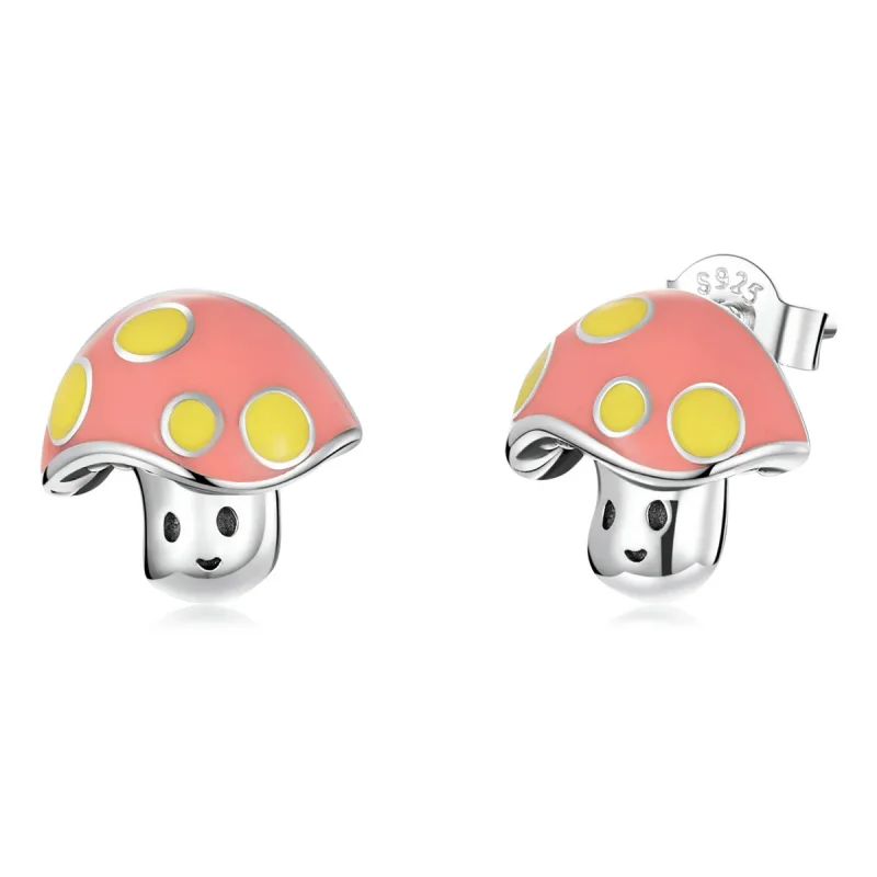 (image for) PANDORA Style Cute Little Mushroom Stud Earrings - SCE1336 - Product Image