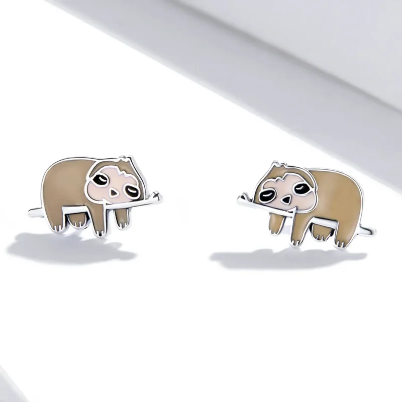 (image for) PANDORA Style Cute Sloth Stud Earrings - SCE1280 - View 2