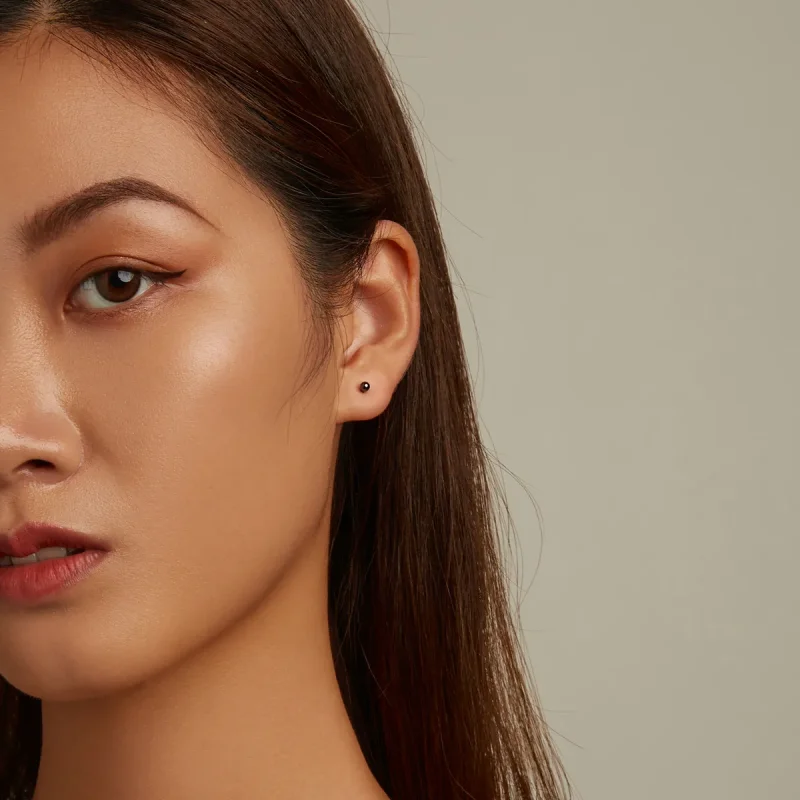 (image for) PANDORA Style Dark Cross Stud Earrings - SCE1327 - View 8