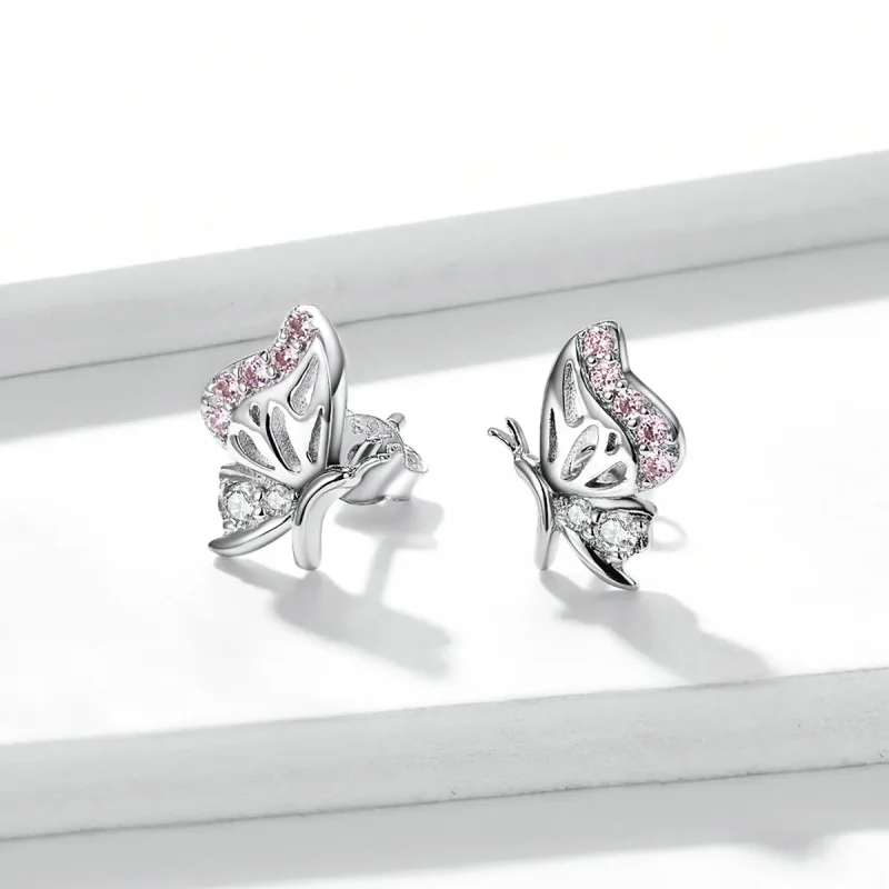 (image for) PANDORA Style Delicate Butterfly Stud Earrings - BSE574 - View 3