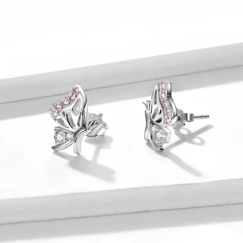 (image for) PANDORA Style Delicate Butterfly Stud Earrings - BSE574 - View 4
