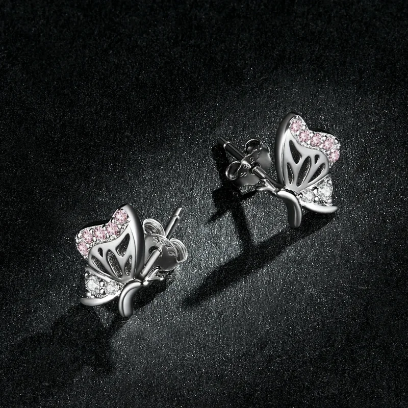 (image for) PANDORA Style Delicate Butterfly Stud Earrings - BSE574 - View 5