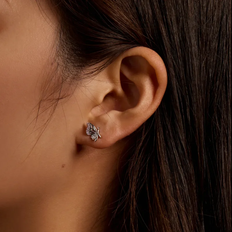 (image for) PANDORA Style Delicate Butterfly Stud Earrings - BSE574 - View 8