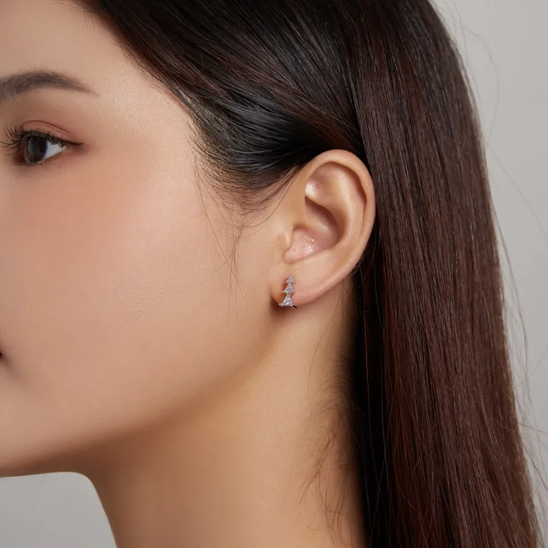 (image for) PANDORA Style Delicate Christmas Tree Stud Earrings - SCE1268-A - View 4