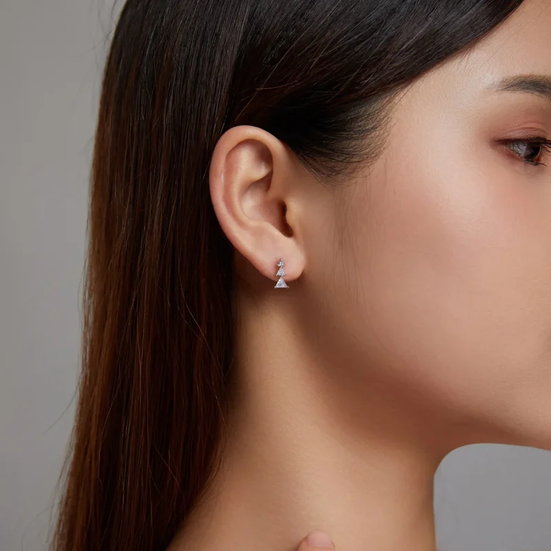 (image for) PANDORA Style Delicate Christmas Tree Stud Earrings - SCE1268-A - View 5