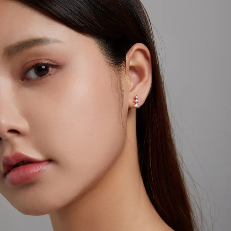 (image for) PANDORA Style Delicate Christmas Tree Stud Earrings - SCE1268-B - View 4