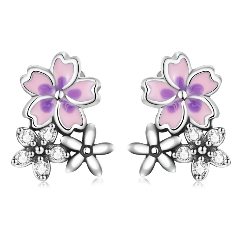 (image for) PANDORA Style Delicate Flowers Stud Earrings - SCE1390 - Product Image