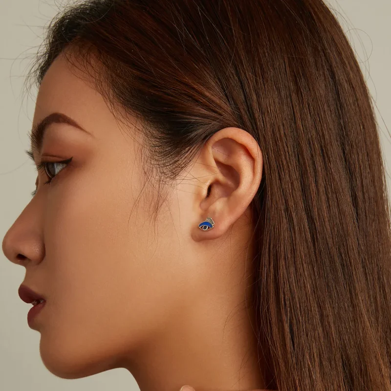 (image for) PANDORA Style Devil Eye Lucky Hand Set Stud Earrings - SCE1341 - View 7