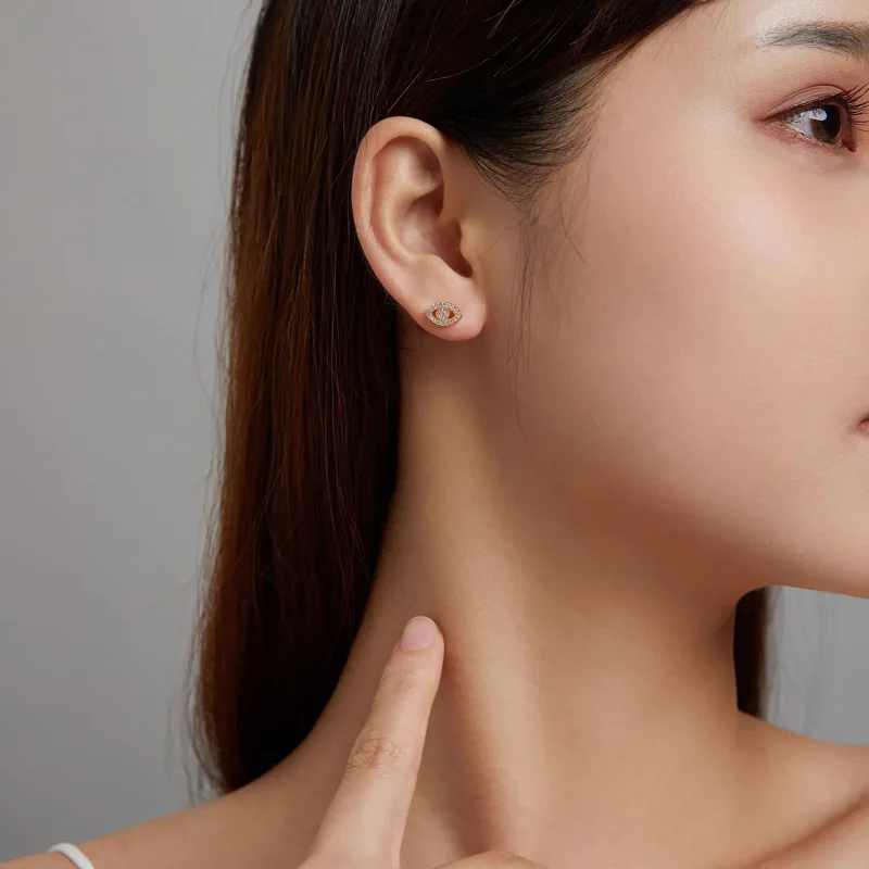 (image for) PANDORA Style Devil Eye Stud Earrings - BSE518 - View 8