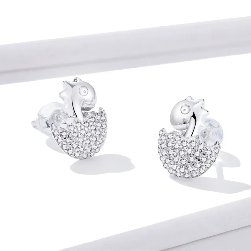 (image for) PANDORA Style Dinosaur Baby Stud Earrings - BSE354 - View 4