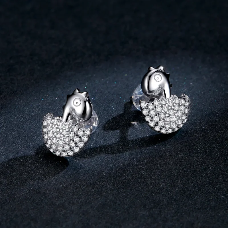 (image for) PANDORA Style Dinosaur Baby Stud Earrings - BSE354 - View 5