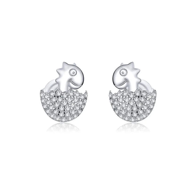 (image for) PANDORA Style Dinosaur Baby Stud Earrings - BSE354 - Product Image