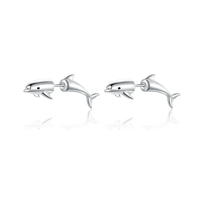 (image for) PANDORA Style Dolphin Stud Earrings - BSE184 - Product Image