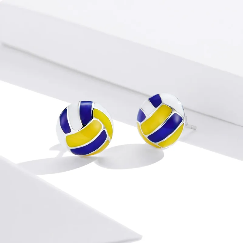 (image for) PANDORA Style Dynamic Volleyball Stud Earrings - SCE902 - View 3