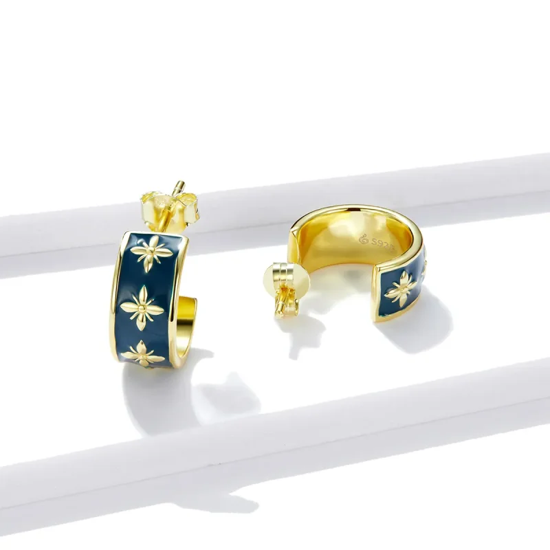 (image for) PANDORA Style Elegant Orchid Stud Earrings - BSE428 - View 2