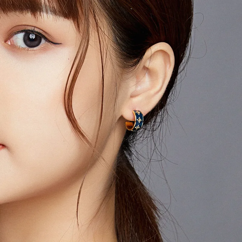 (image for) PANDORA Style Elegant Orchid Stud Earrings - BSE428 - View 7