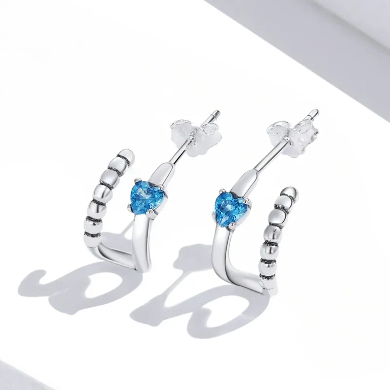 (image for) PANDORA Style Exquisite Double Layer Stud Earrings - SCE1331 - View 2