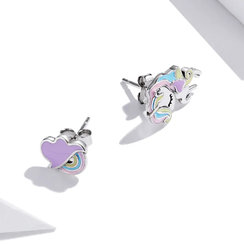 (image for) PANDORA Style Fantasy Unicorns Stud Earrings - SCE1266 - View 2