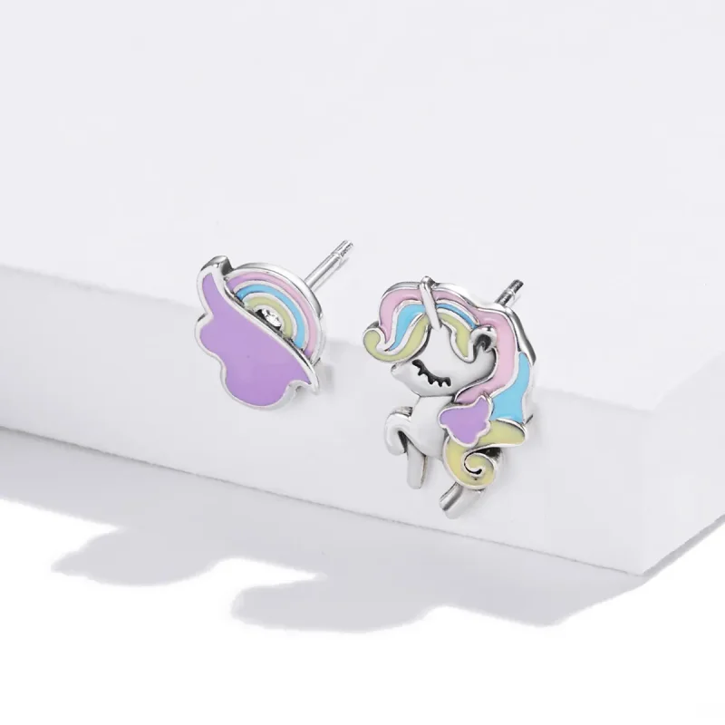 (image for) PANDORA Style Fantasy Unicorns Stud Earrings - SCE1266 - View 3