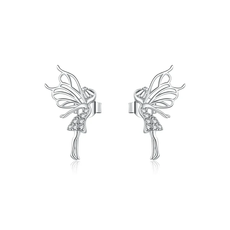 (image for) PANDORA Style Flower Elf Stud Earrings - BSE338 - Product Image