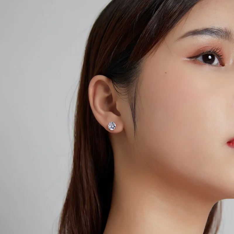 (image for) PANDORA Style Four Claw Zircon Stud Earrings - BSE166 - View 7