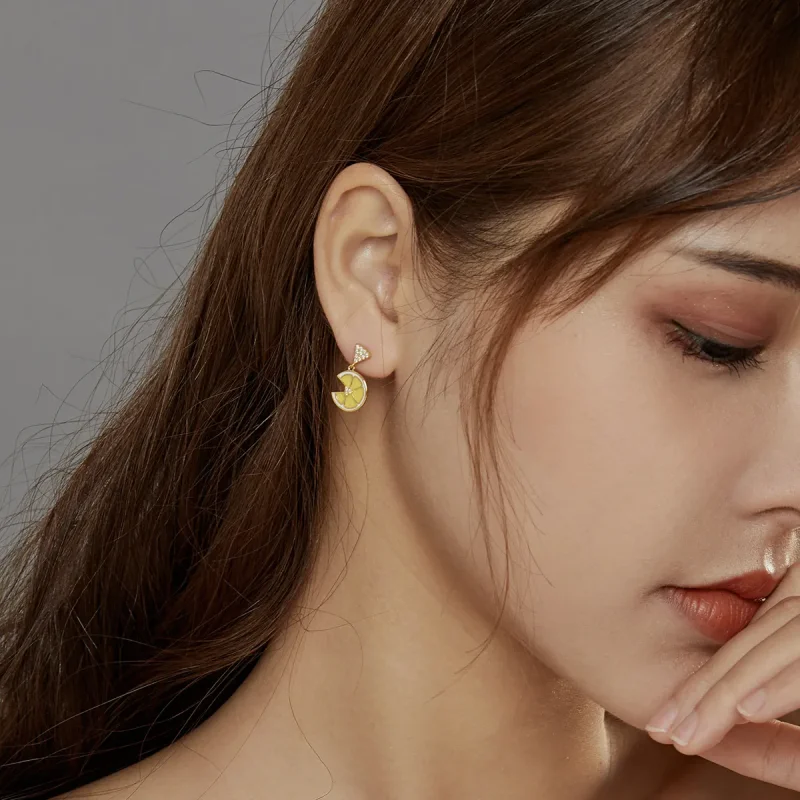 (image for) PANDORA Style Fresh Lemon Stud Earrings - BSE435 - View 7