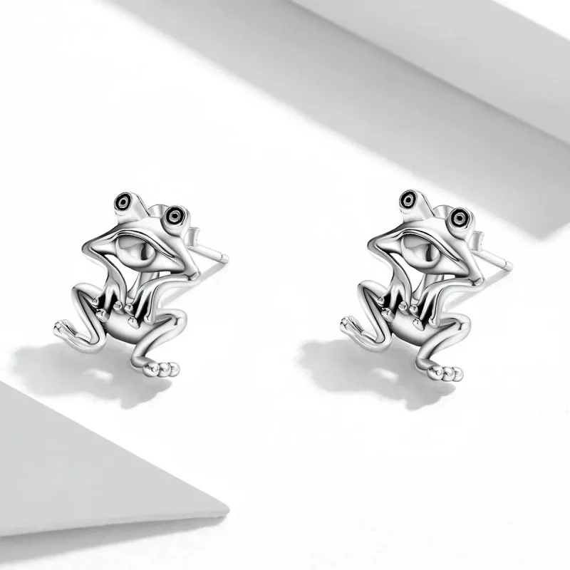 (image for) PANDORA Style Funny Frog Stud Earrings - SCE1324 - View 2