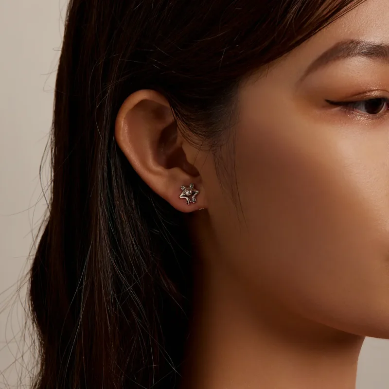 (image for) PANDORA Style Funny Frog Stud Earrings - SCE1324 - View 7