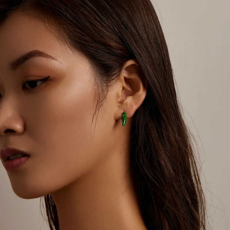(image for) PANDORA Style Funny Little Crocodile Stud Earrings - BSE562 - View 6