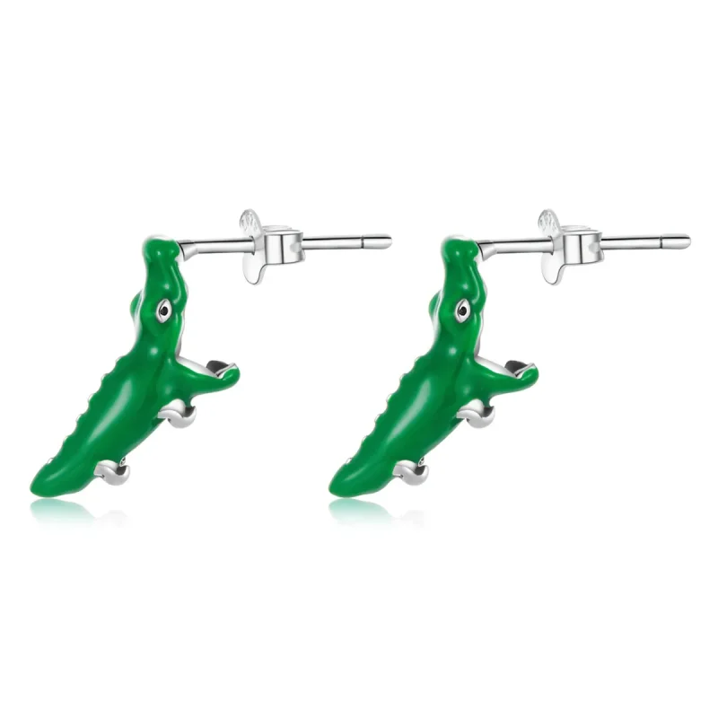 (image for) PANDORA Style Funny Little Crocodile Stud Earrings - BSE562 - Product Image