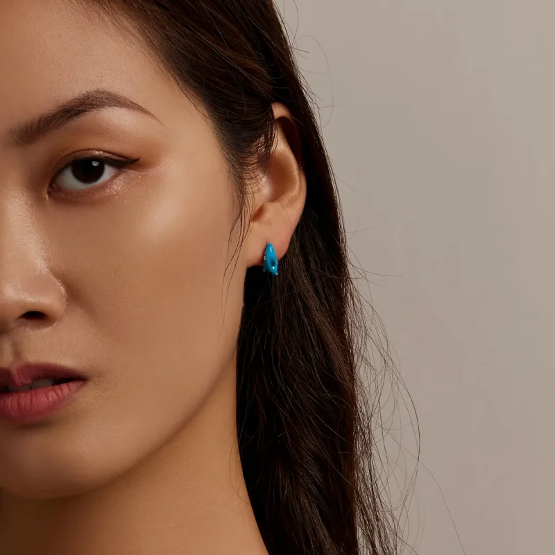 (image for) PANDORA Style Funny Little Shark Stud Earrings - BSE563 - View 6