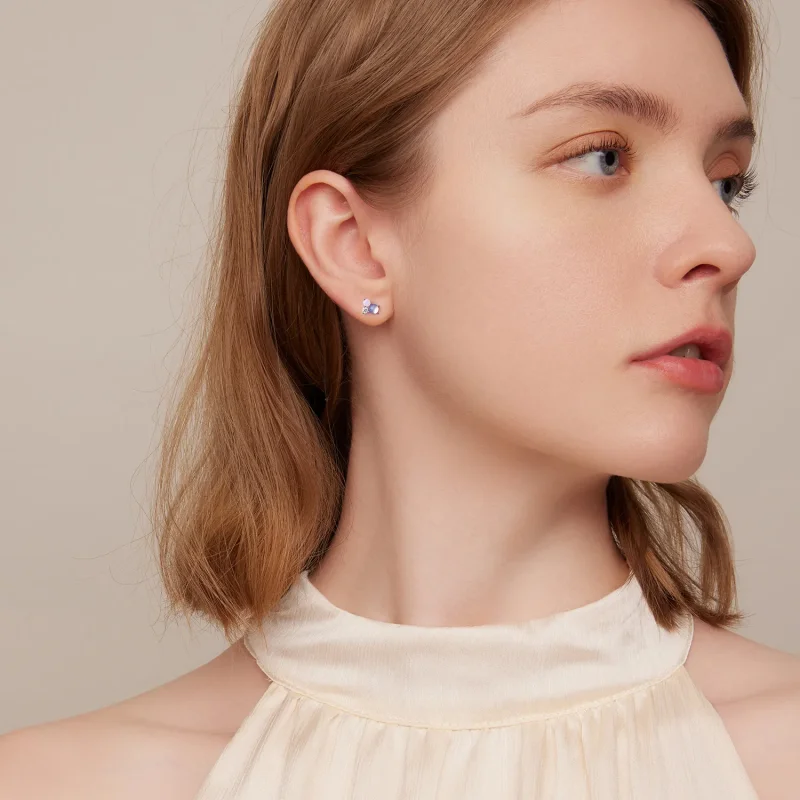 (image for) PANDORA Style Gem Stitching Stud Earrings - SCE1451 - View 6