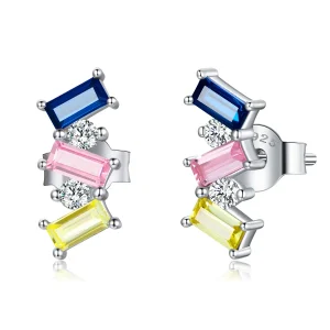 (image for) PANDORA Style Geometric Art Stud Earrings - SCE1208
