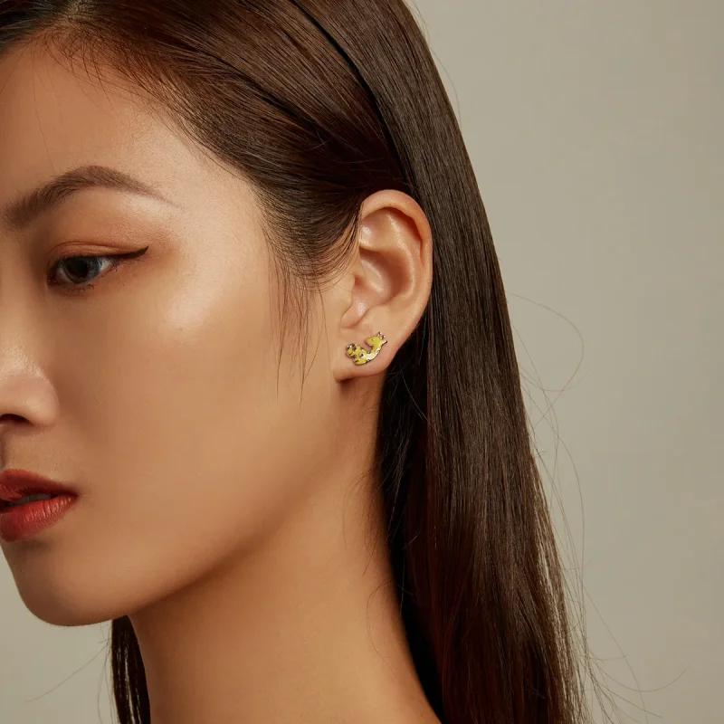 (image for) PANDORA Style Giraffe Stud Earrings - BSE586 - View 6