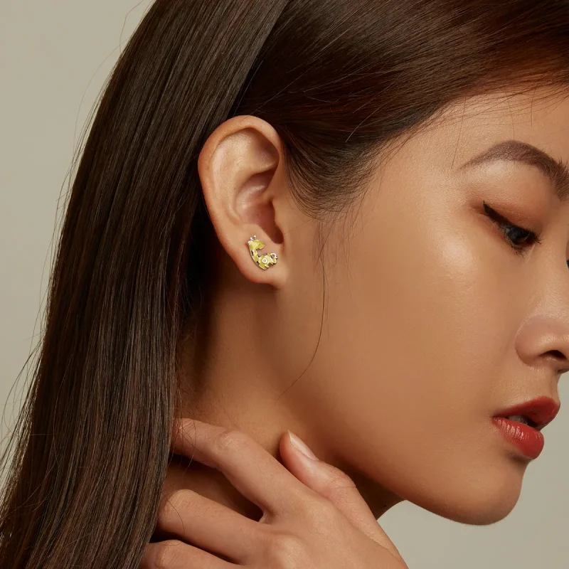 (image for) PANDORA Style Giraffe Stud Earrings - BSE586 - View 7