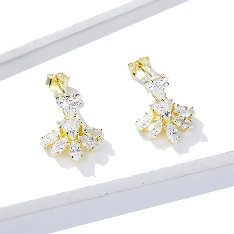 (image for) PANDORA Style Golden Memories Stud Earrings - BSE226 - View 3