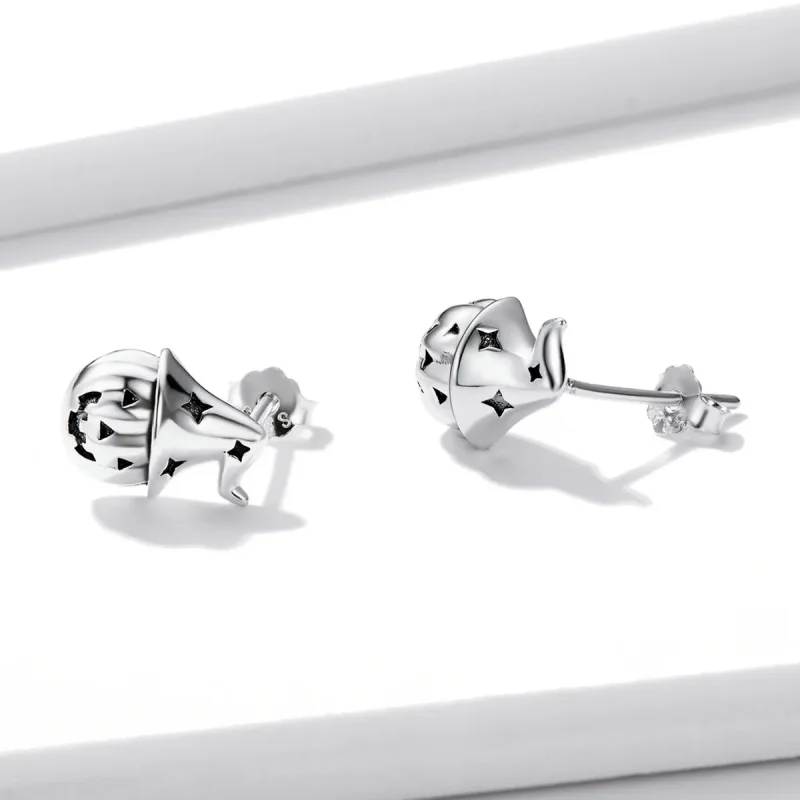 (image for) PANDORA Style Halloween Pumpkin Stud Earrings - BSE537 - View 3