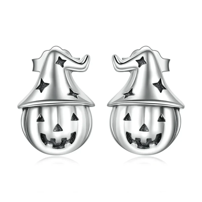 (image for) PANDORA Style Halloween Pumpkin Stud Earrings - BSE537 - Product Image