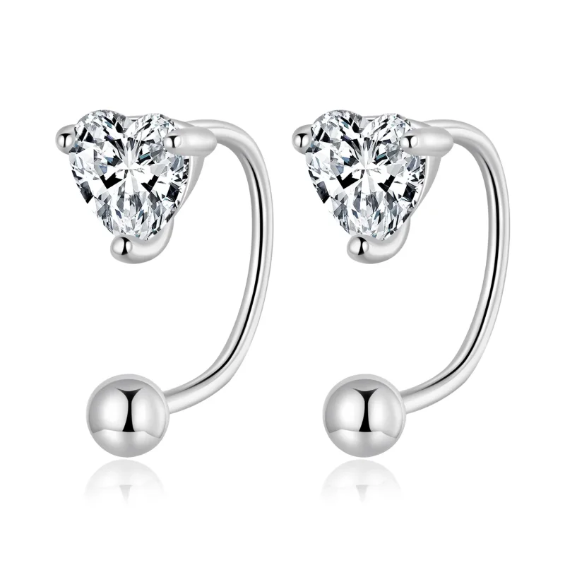 (image for) PANDORA Style Heart Thread Stud Earrings - BSE697 - Product Image