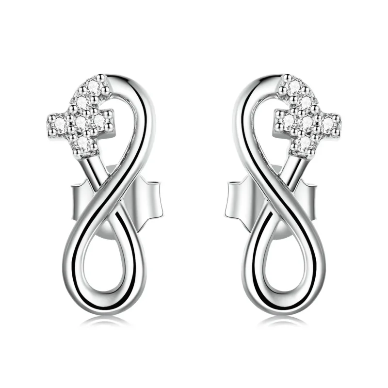 (image for) PANDORA Style Infinity Symbol - Refined Stud Earrings - BSE544 - Product Image