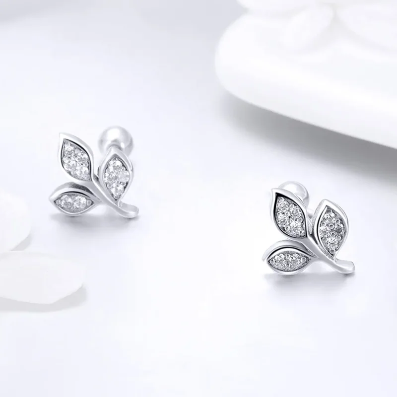(image for) PANDORA Style Listening To The Leaves Stud Earrings - SCE431 - View 3