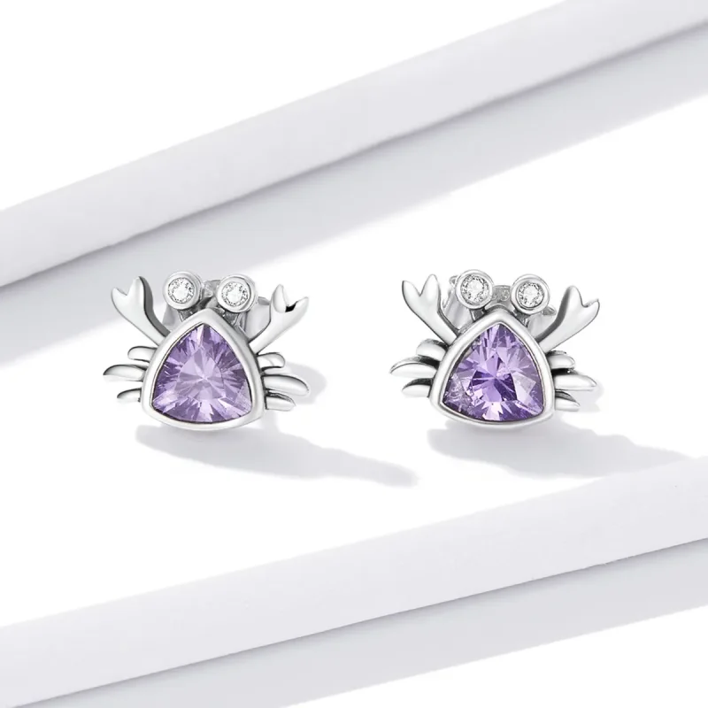 (image for) PANDORA Style Mini Crab Stud Earrings - BSE572 - View 2